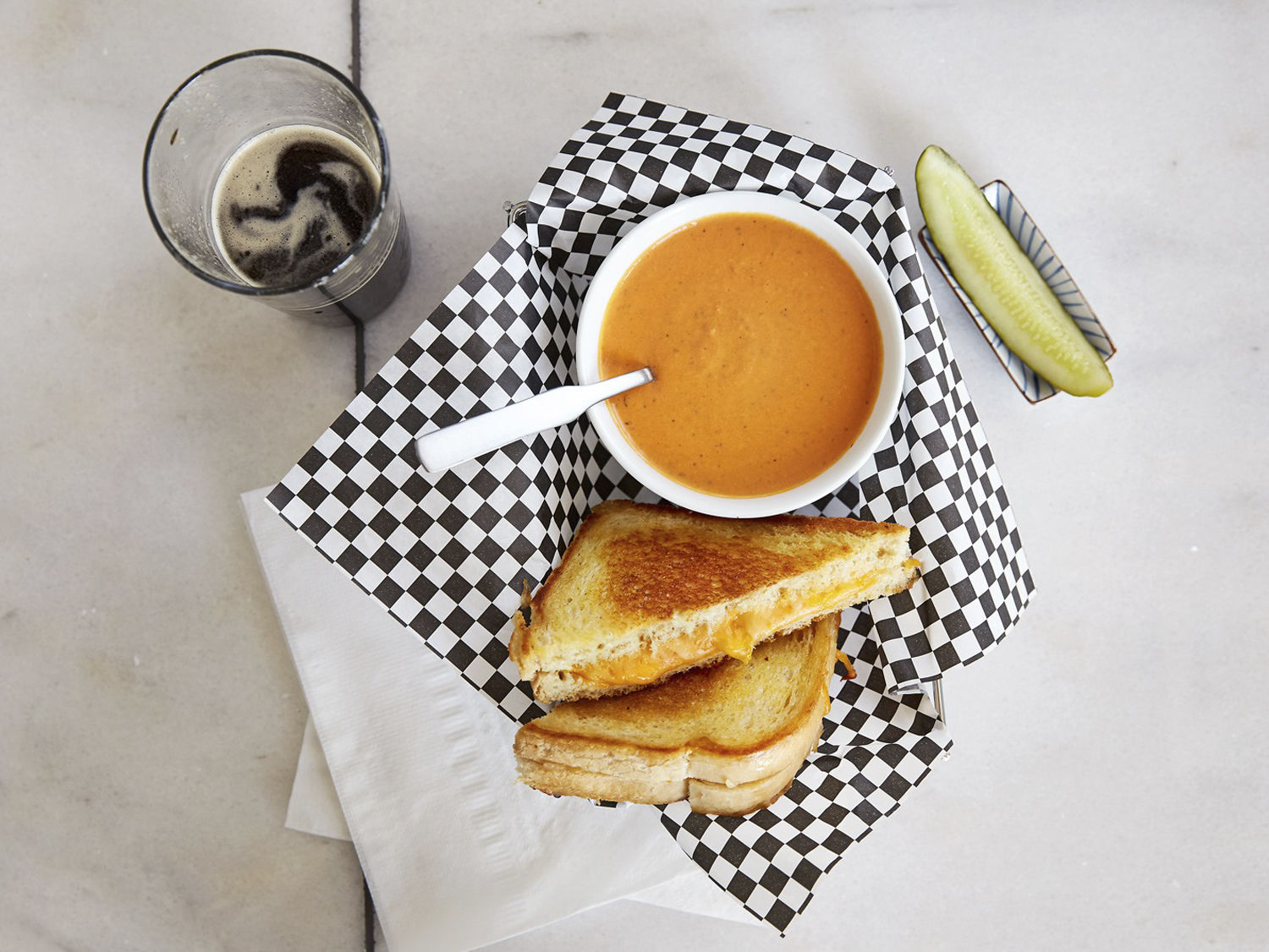 Grilled Cheese and Tomato Soup from Druff's